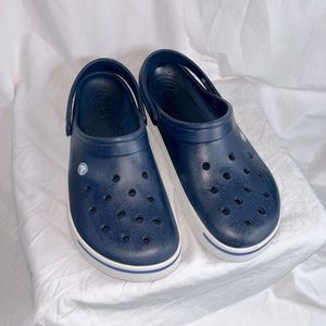 Mens Crocs blue and white crocband